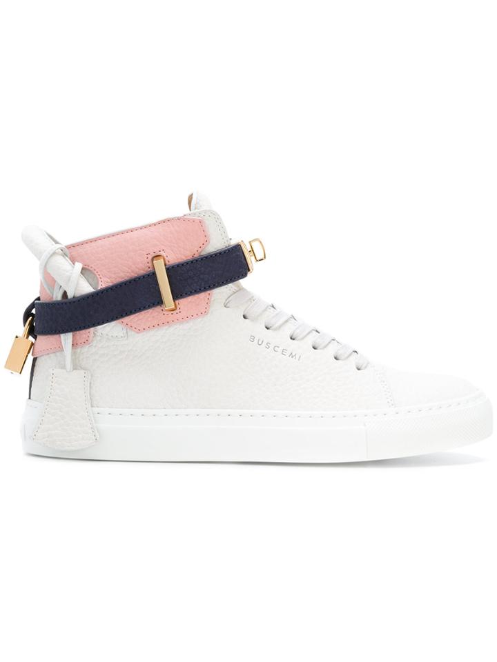 Buscemi Hi-top Sneakers - White