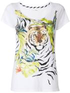 Marc Cain Tiger V-neck T-shirt - White