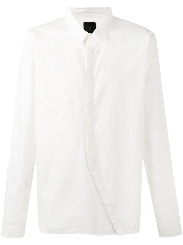 Thom Krom - Diagonal Placket Shirt - Men - Cotton - Xl, White, Cotton