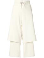 Aalto Cropped Layered Trousers - Nude & Neutrals
