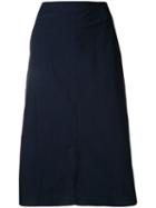 Julien David - Mid-length A-line Skirt - Women - Cotton - S, Blue, Cotton