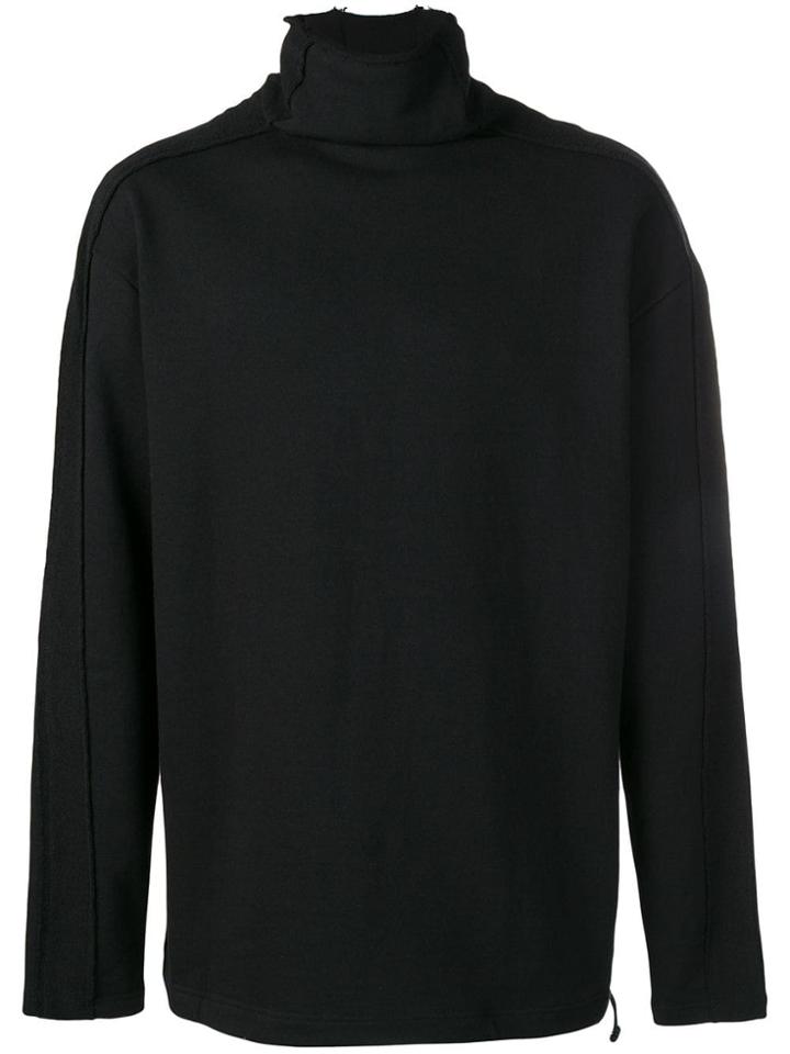 D.gnak High Collar Raw Cut T-shirt - Black