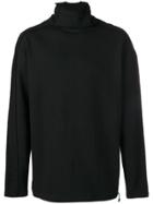 D.gnak High Collar Raw Cut T-shirt - Black