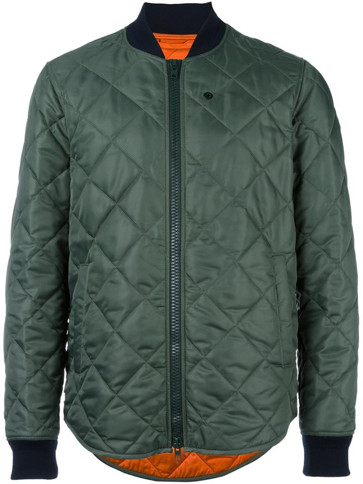 Joseph 'norfolk' Bomber Jacket, Men's, Size: Medium, Green, Polyamide