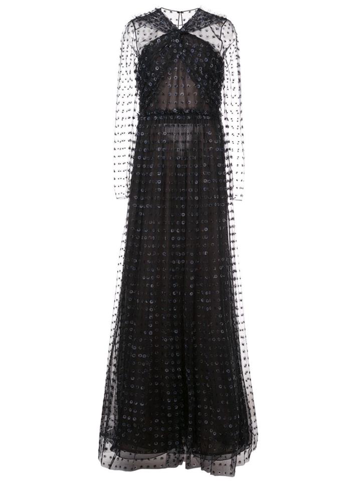 Jason Wu Collection Sequinned Sheer Gown - Black