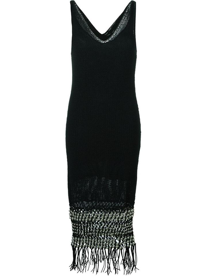 Proenza Schouler Knitted Tank Dress, Women's, Size: Small, Black, Silk/cotton/spandex/elastane