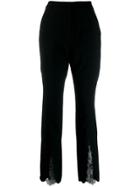 Self-portrait Lace Insert Trousers - Black