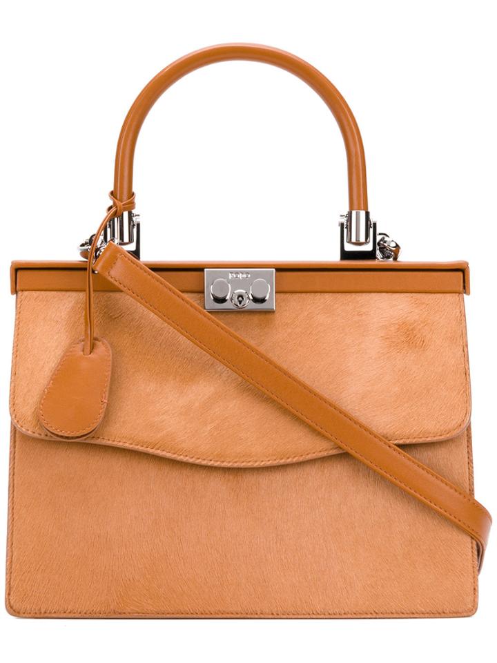 Rodo Top Handle Tote - Brown