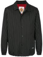 Education From Youngmachines Pinstripe Shirt Jacket - Black