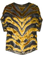 Adam Lippes Tiger Print Blouse - Black
