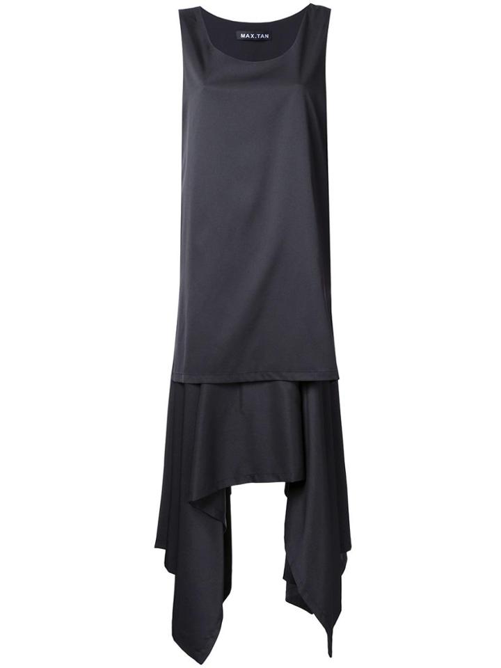 Max Tan 'austere Handkerchief' Dress - Black