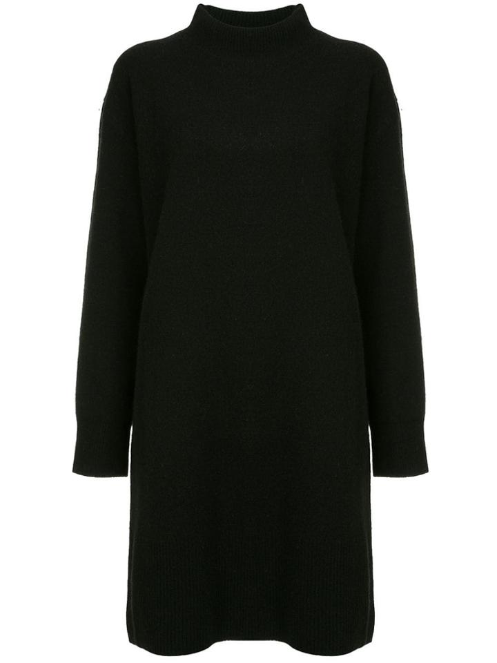 Le Ciel Bleu Turtle Neck Knit Dress - Black