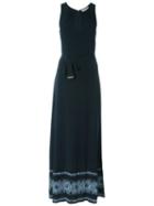 Michael Michael Kors Key-hole Neck Dress, Women's, Size: Xs, Blue, Polyester/spandex/elastane