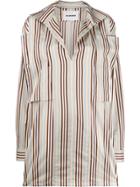 Jil Sander Oversized Striped Button-up Shirt - Neutrals