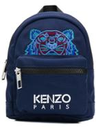 Kenzo Small Tiger Canvas Backpack - Blue