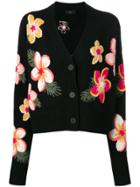 Alanui Floral Intarsia Cardigan - Black