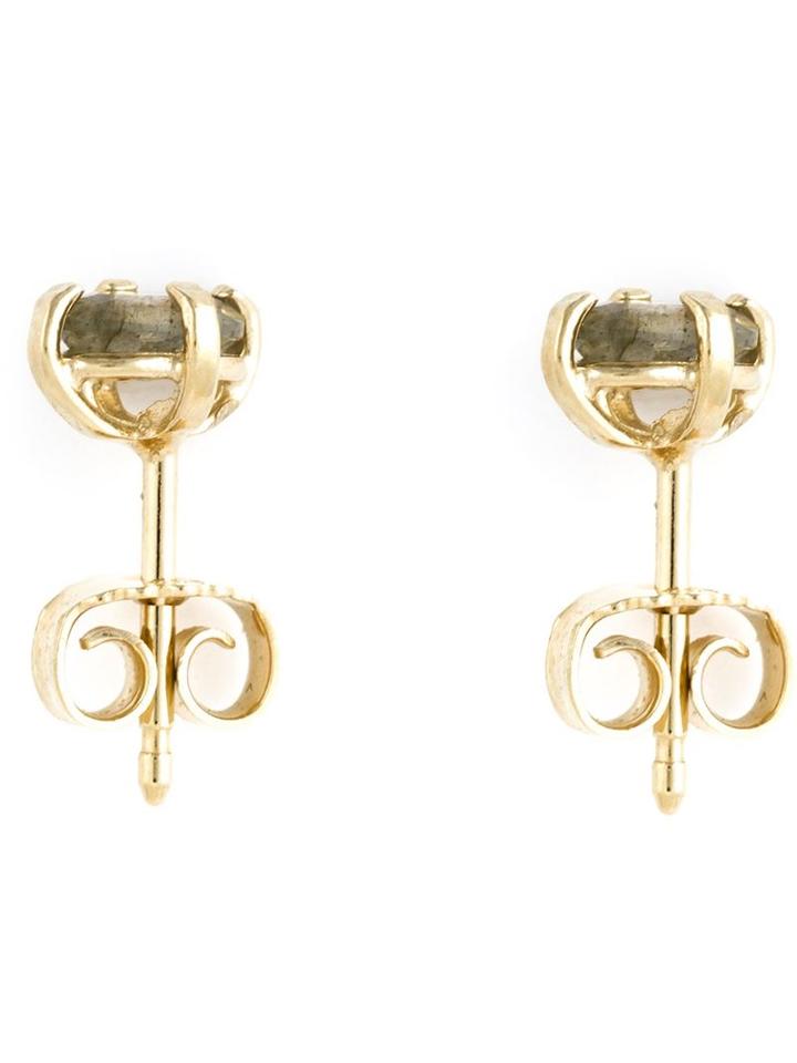 Wouters & Hendrix Labradorite Stud Earrings, Women's, Metallic