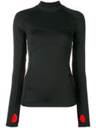 Adidas By Stella Mccartney Run Contrast Panel Sweatshirt - Black