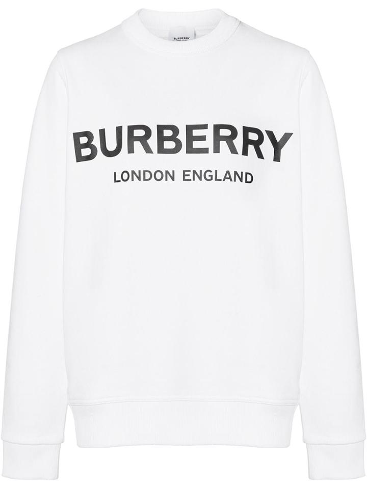 Burberry Logo Print Sweatshirt - White