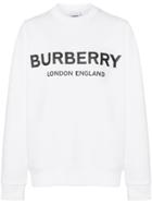 Burberry Logo Print Sweatshirt - White