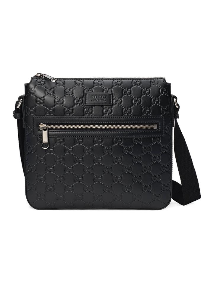 Gucci Gucci Signature Messenger Bag - Black