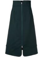 Sea High-waisted A-line Skirt - Green