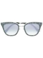 Jimmy Choo Eyewear Lizzy 63 Crystal Embellished Sunglasses - Metallic