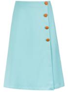 Adriana Degreas Button-up Midi Skirt - Blue