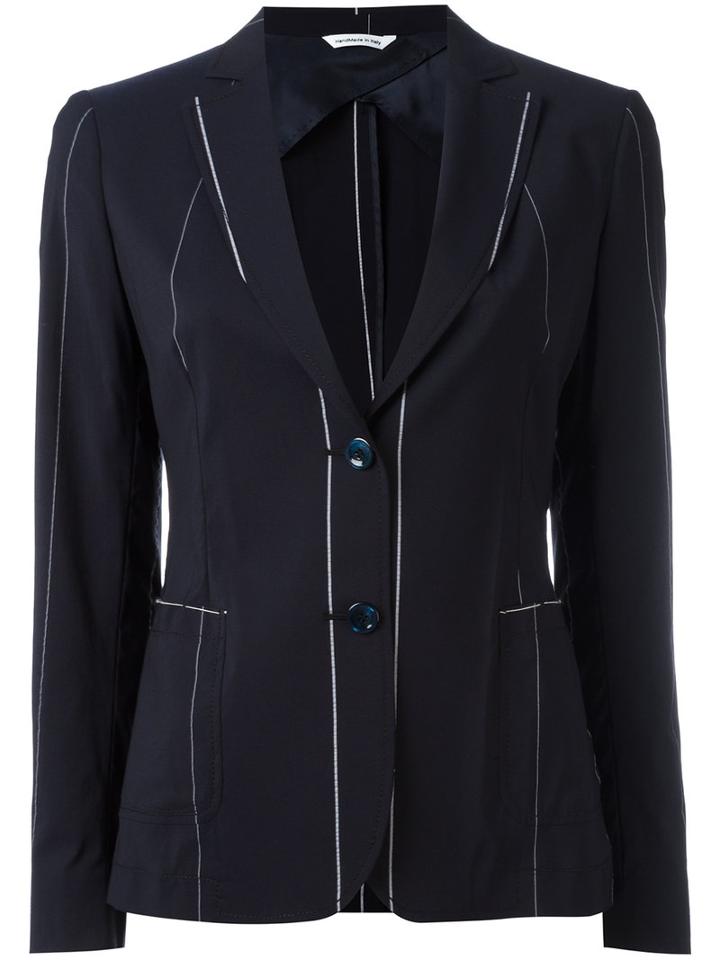 Tonello - Deconstructed Blazer - Women - Polyamide/polyester/spandex/elastane/virgin Wool - 42, Women's, Blue, Polyamide/polyester/spandex/elastane/virgin Wool
