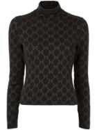 Gucci Pre-owned Gg Supreme Turtleneck Top - Brown