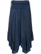 Ulla Johnson Asymmetric Pleated Skirt - Blue