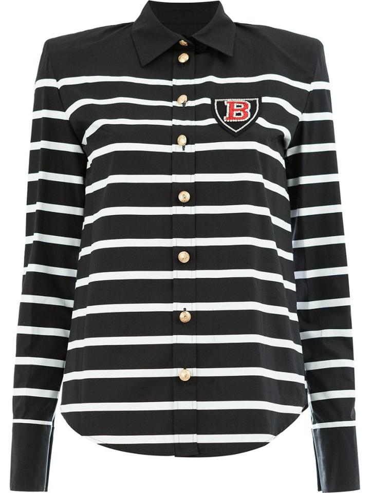 Balmain Striped Shirt - Black