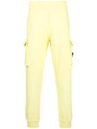 Stone Island Logo Sweatpants - Yellow