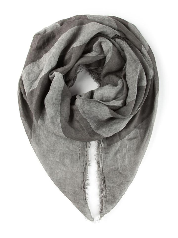 John Varvatos American Flag Print Scarf, Men's, Grey, Modal/silk