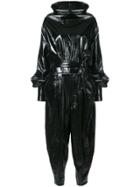Wanda Nylon Vinyl Jumpsuit - Black