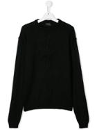 Marcelo Burlon County Of Milan Kids Distressed Logo Jumper - Black