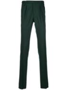 Pt01 - Pleated Trousers - Men - Spandex/elastane/virgin Wool - 52, Green, Spandex/elastane/virgin Wool
