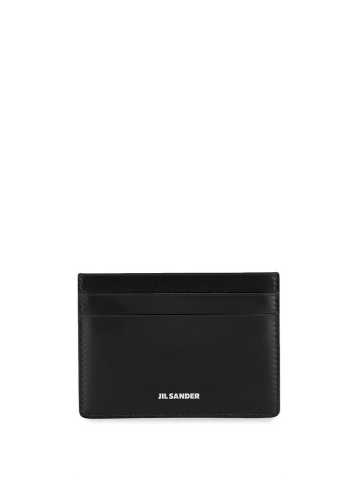 Jil Sander Logo Stamp Cardholder - Black