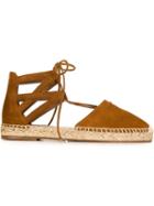 Aquazzura Belgravia Espadrilles, Women's, Size: 36, Brown, Lama Fur/leather