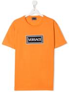 Young Versace Teen Logo Print T-shirt - Orange