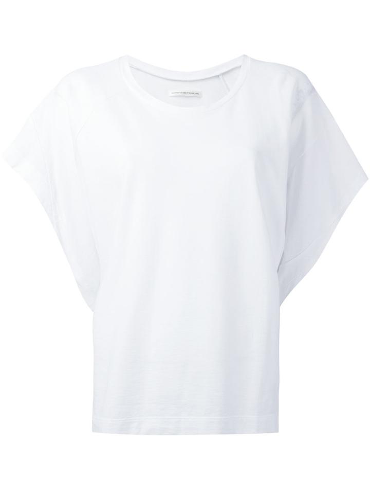 Y's - Asymmetric Sleeves T-shirt - Women - Cotton - 2, Women's, White, Cotton