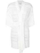 Ballantyne Knitted Belted Cardigan - White
