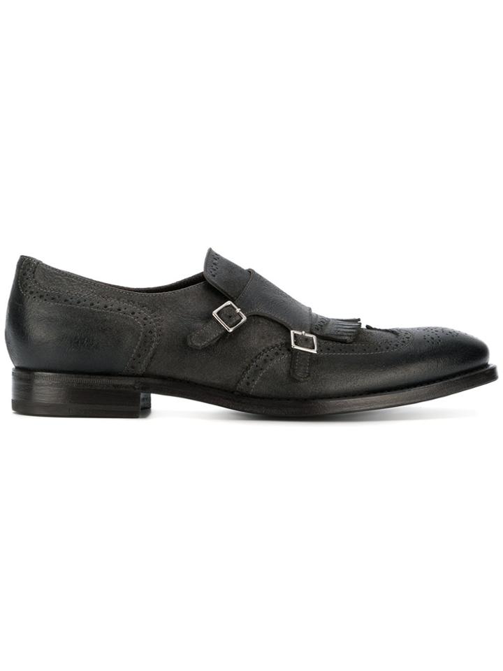 Henderson Baracco Classic Monk Shoes - Grey
