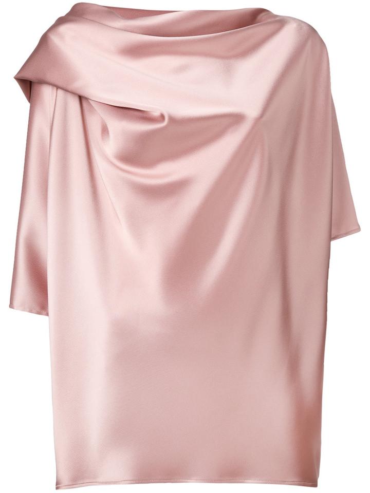 Gianluca Capannolo Drape Top, Women's, Size: 42, Pink/purple, Triacetate/polyester