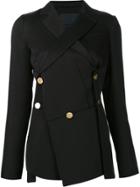 Proenza Schouler Asymmetric Raw Edge Blazer - Black