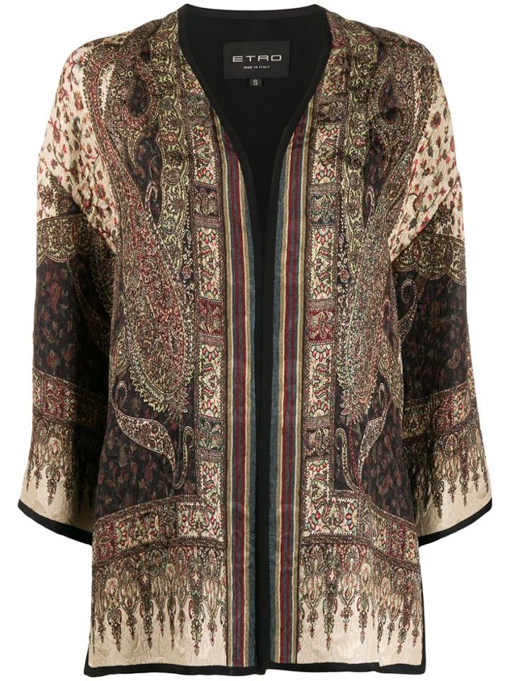 Etro Paisley Print Kimono - Neutrals
