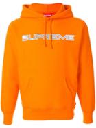 Supreme Embroidered Logo Hooded Sweatshirt - Orange