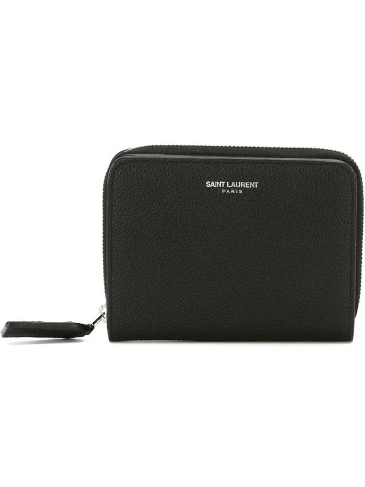 Saint Laurent All Around Zip Wallet - Black