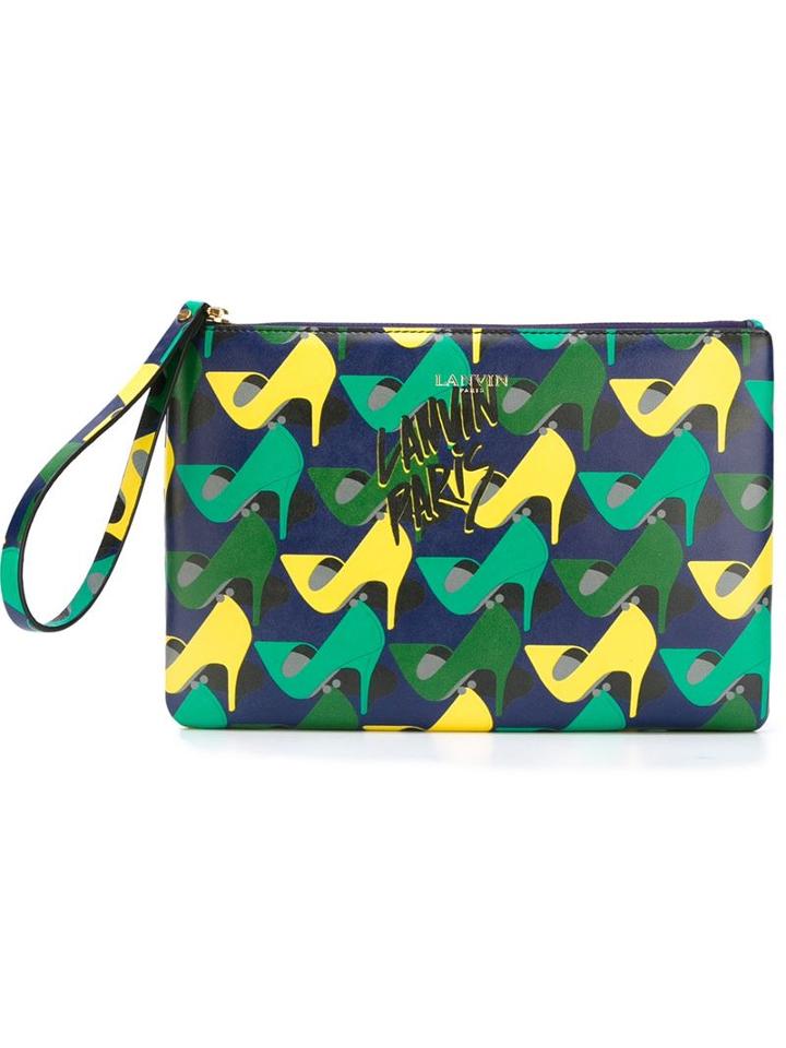 Lanvin Shoe Print Clutch