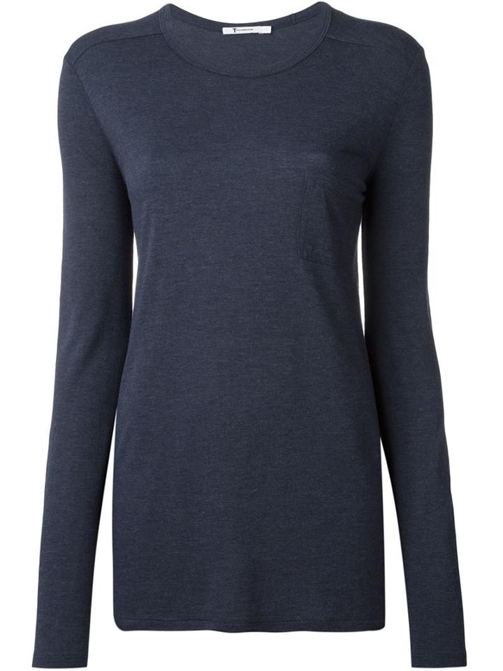 T By Alexander Wang Longsleeved T-shirt, Women's, Size: Xs, Rayon